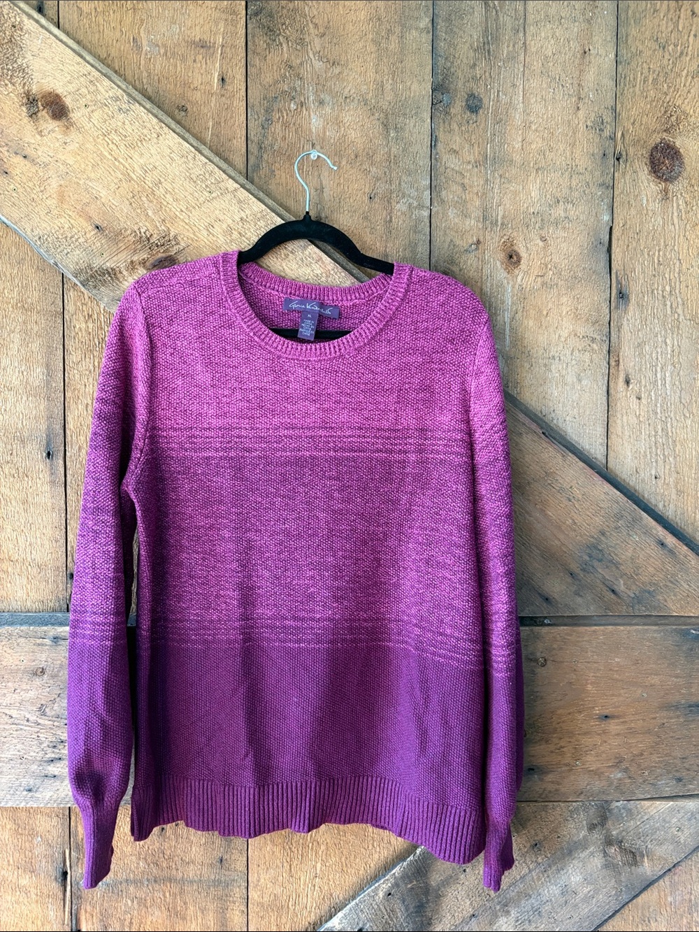 Gloria Vanderbilt Pink-to-Berry Ombre Knit Pullover